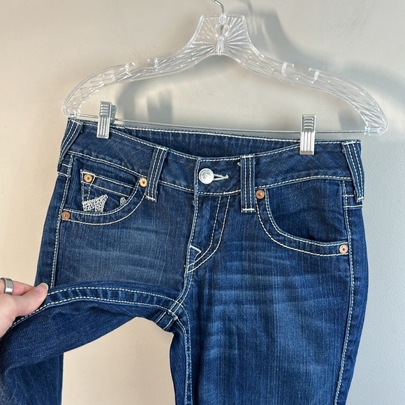 True Religion Becky White Stitch Bootcut Jeans Size 28 - Picture 6 of 16